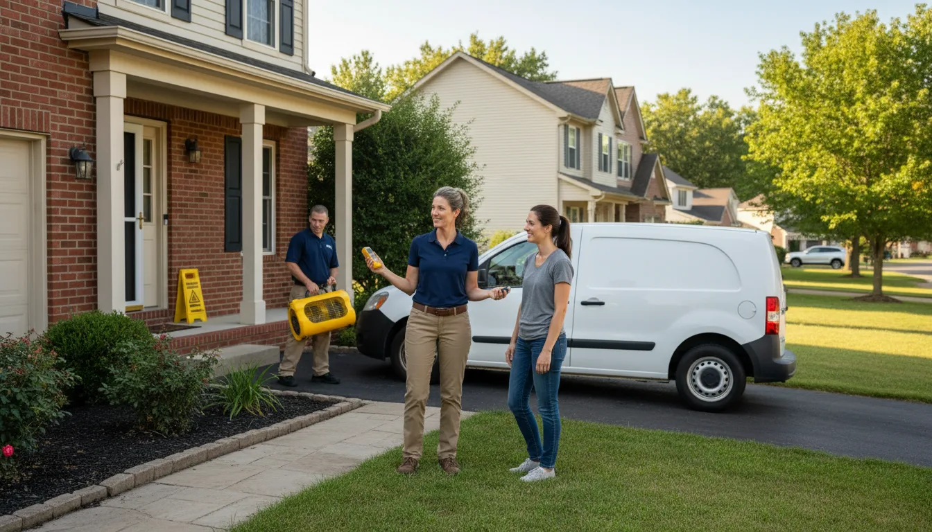 Residential water damage restoration in Jumpertown, MS